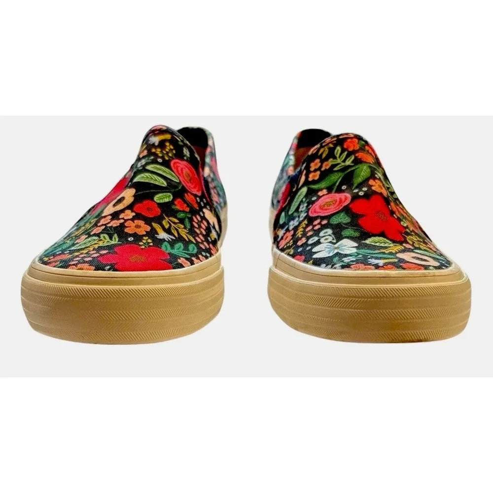 Keds Rifle Paper Co. Floral Triple Decker Slip On Sneakers Women's Size 7.5 Shoe
